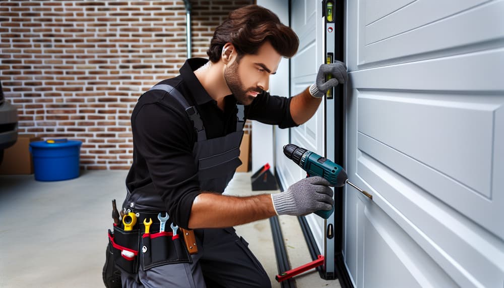 Our professional garage door track repair process